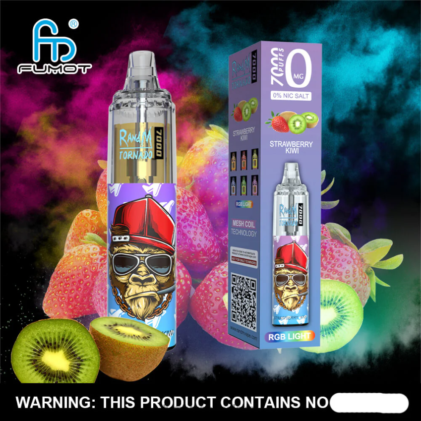Fumot Tornado 0% 7000 jednorazowy długopis vape - 14ml (1 szt.) - Fumot Tech 2ZVZ60509 jagoda malina