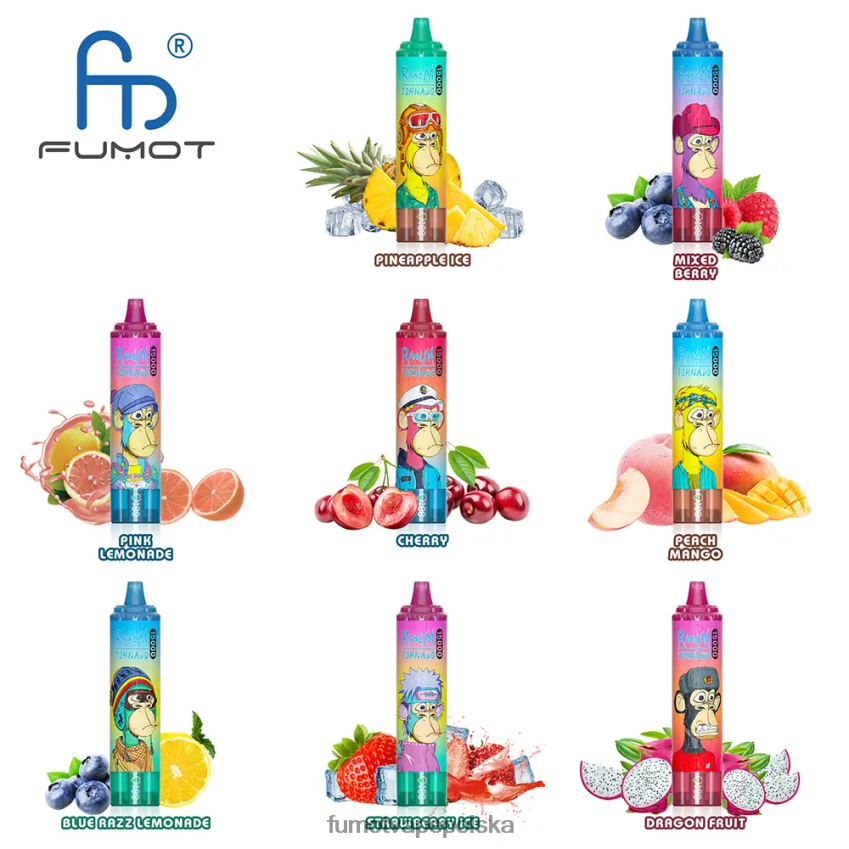 Fumot Tornado 15000 jednorazowych waporyzatorów 25ml (1 szt.) - Fumot Vape Online Shop 2ZVZ60170 lód winogronowy