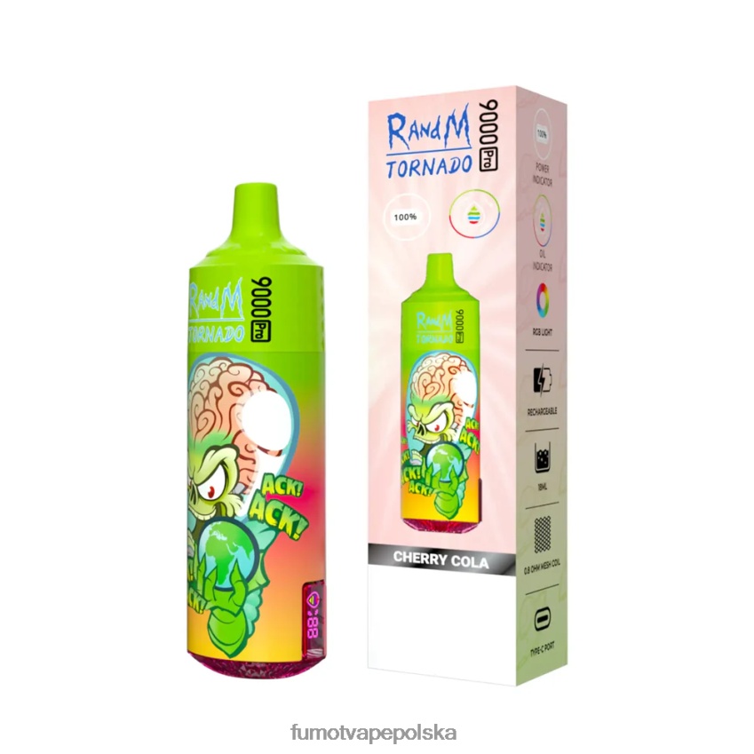 Fumot Tornado 1 sztuka 9000 pro 18 ml jednorazowego waporyzatora - Fumot Smaki 2ZVZ60225 różowa lemoniada
