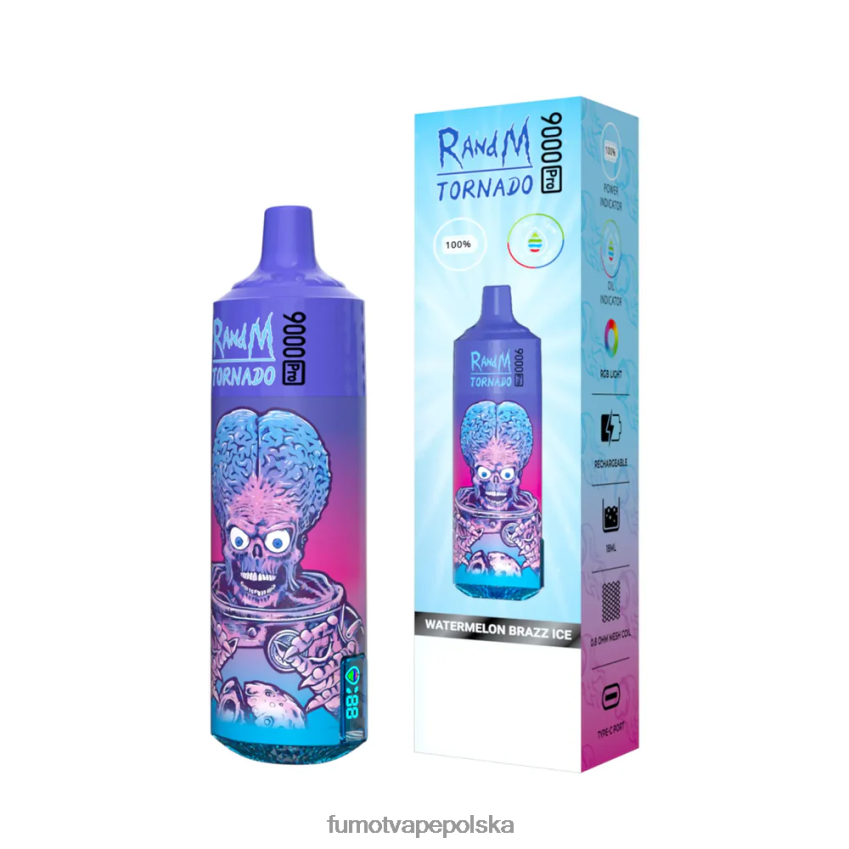 Fumot Tornado 1 sztuka 9000 pro 18 ml jednorazowego waporyzatora - Fumot Tech 2ZVZ60219 kiwi, marakuja, gujawa