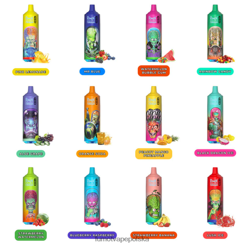 Fumot Tornado 9000 jednorazowy długopis do waporyzacji - 18ml (1 szt.) - Fumot Sklep 2ZVZ608 brzoskwiniowy ananas mango