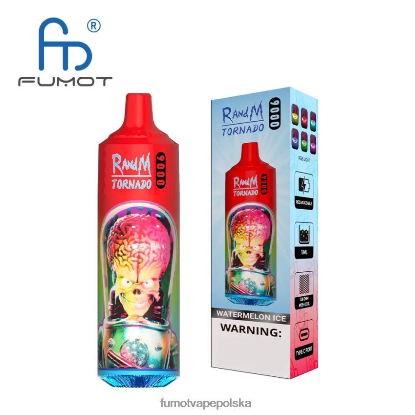 Fumot Tornado 9000 jednorazowy długopis do waporyzacji - 18ml (1 szt.) - Fumot Vape Polska 2ZVZ6011 lód czarnego smoka