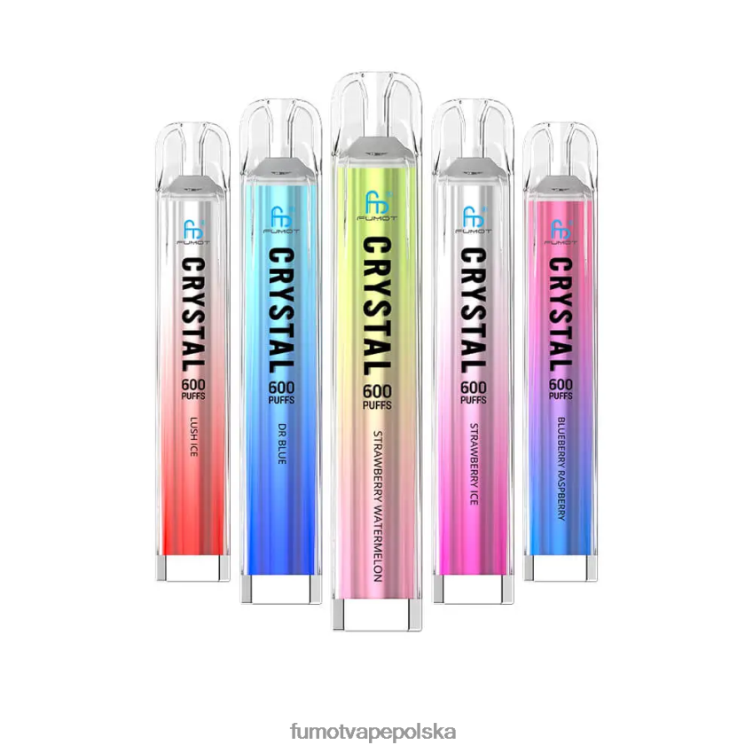 Fumot Crystal Jednorazowy waporyzator o pojemności 2 ml (zestaw 3 sztuk) - zgodny z normą 600 tpd - Fumot Opinie 2ZVZ60384 dr. niebieski