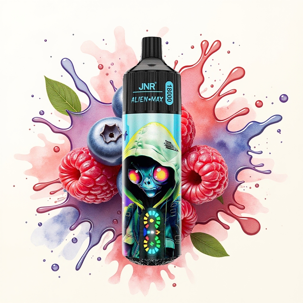 JNR Alien Max 18000 Borówka Malina Podwójny Rdzeń Szybkie Ładowanie