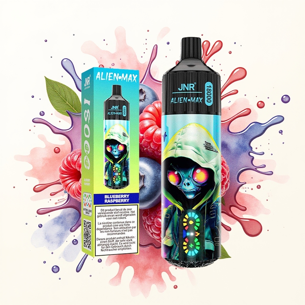 JNR Alien Max 18000 Borówka Malina Podwójny Rdzeń Szybkie Ładowanie