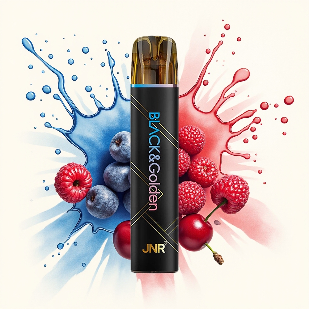 JNR Black&Golden 600+200 Niebieska Malina Wiśnia 550mAh 2ml