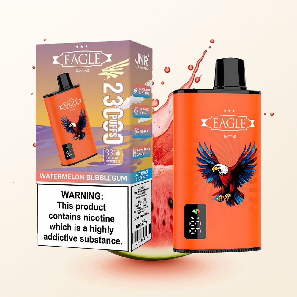 JNR EAGLE Smart 23000 Arbuzowa Guma Balonowa z Ekranem Cyfrowym i Zwojem Siatkowym 1.0ohm