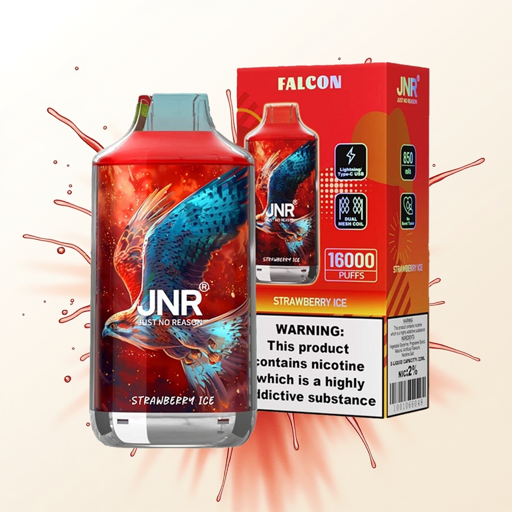 JNR Falcon 16000 Truskawkowy Lód Podwójna Siatka 22ml