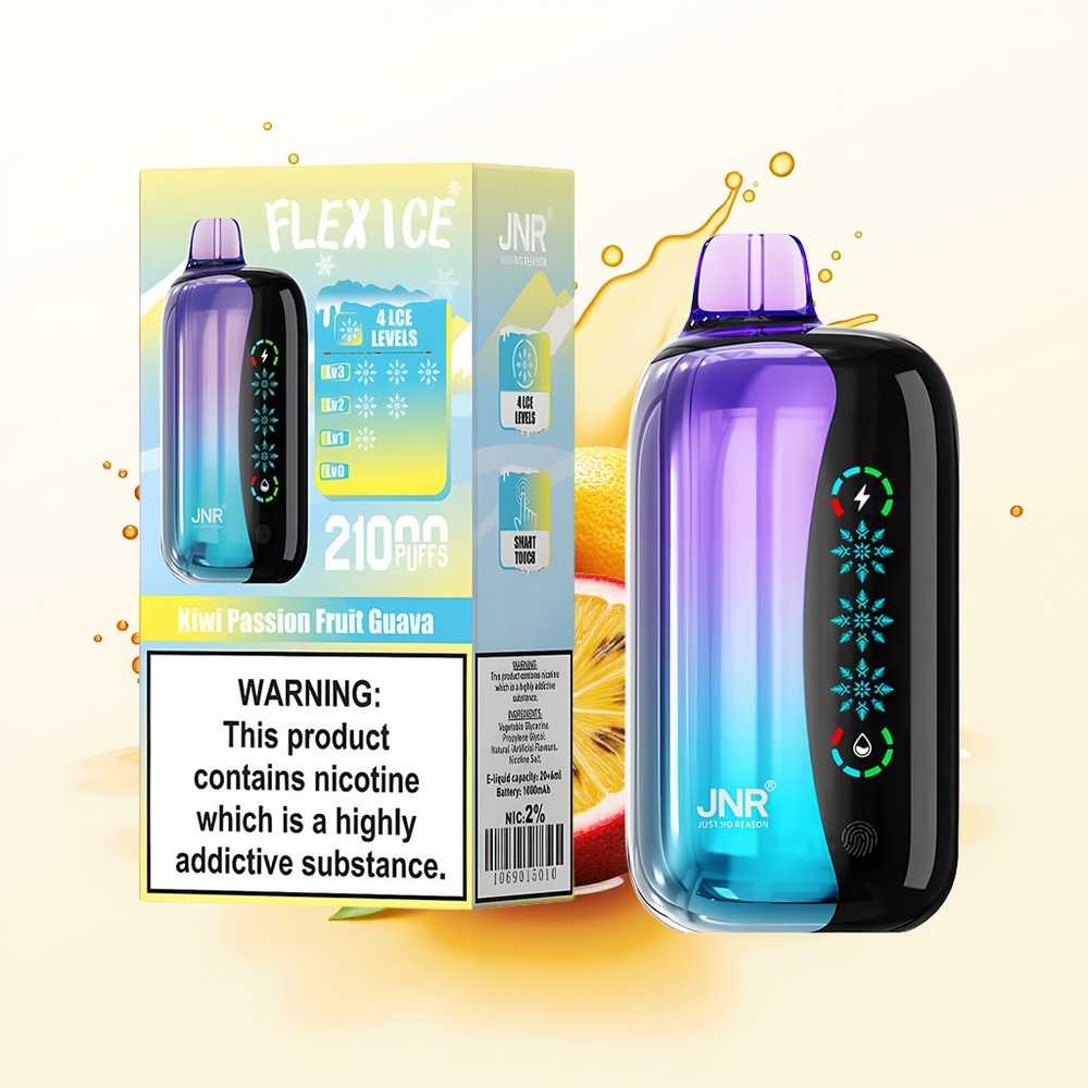 JNR Flex Ice 21000 Kiwi Marakuja Guajawa z Lodową Regulacją i Podwójną Siatką