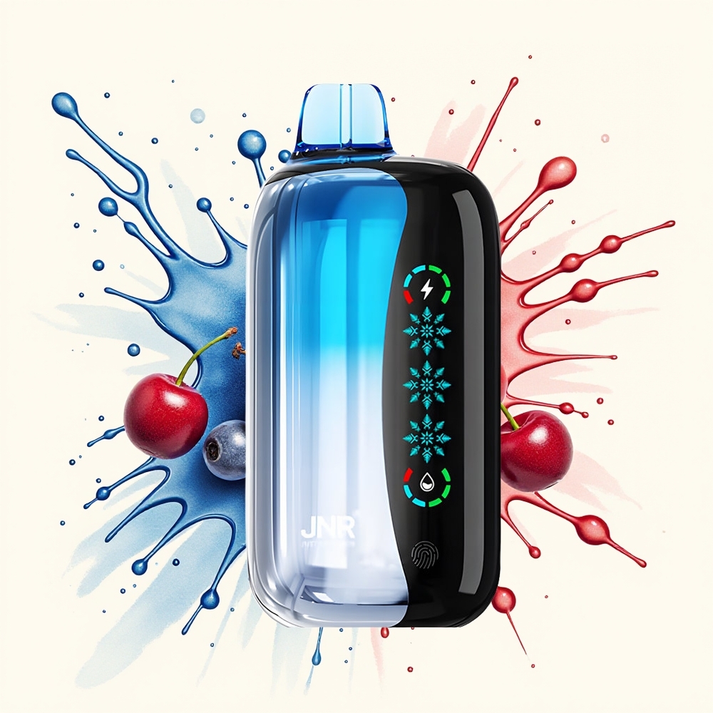 JNR Flex Ice 21000 Niebieski Wiśniowy Wybuch z Lodową Regulacją i Podwójną Siatką