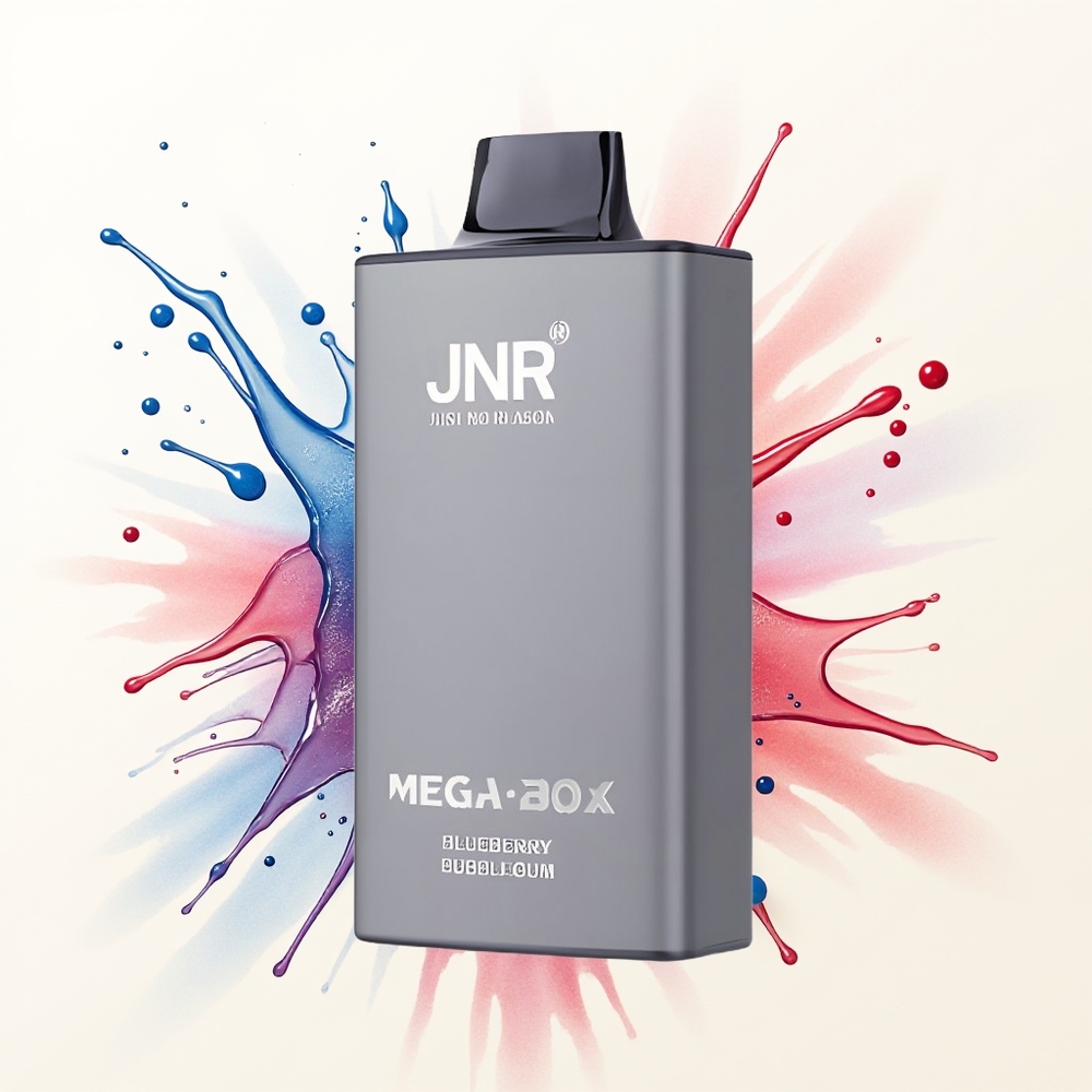 JNR Mega Box 25000 Malinowa Guma Balonowa z Podwójnym Rdzeniem i Szybkim Ładowaniem