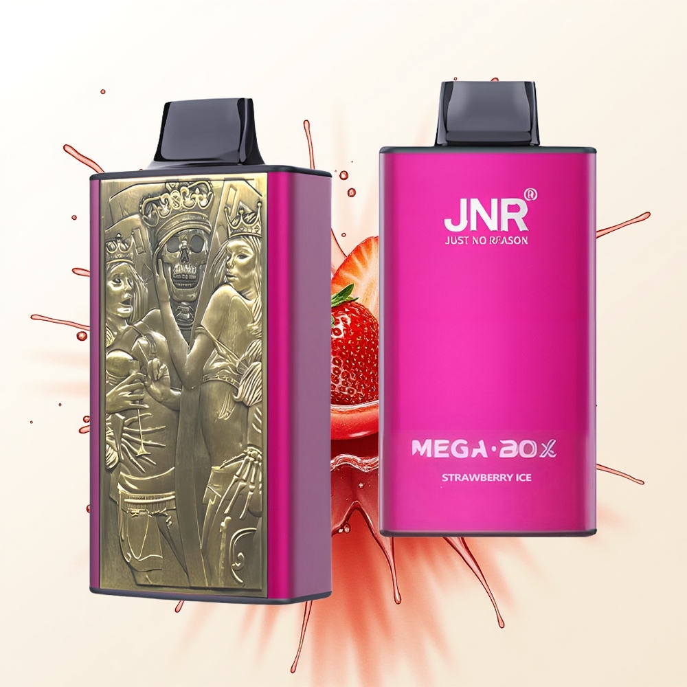 JNR Mega Box 25000 Truskawkowy Lód Podwójny Rdzeń Szybkie Ładowanie