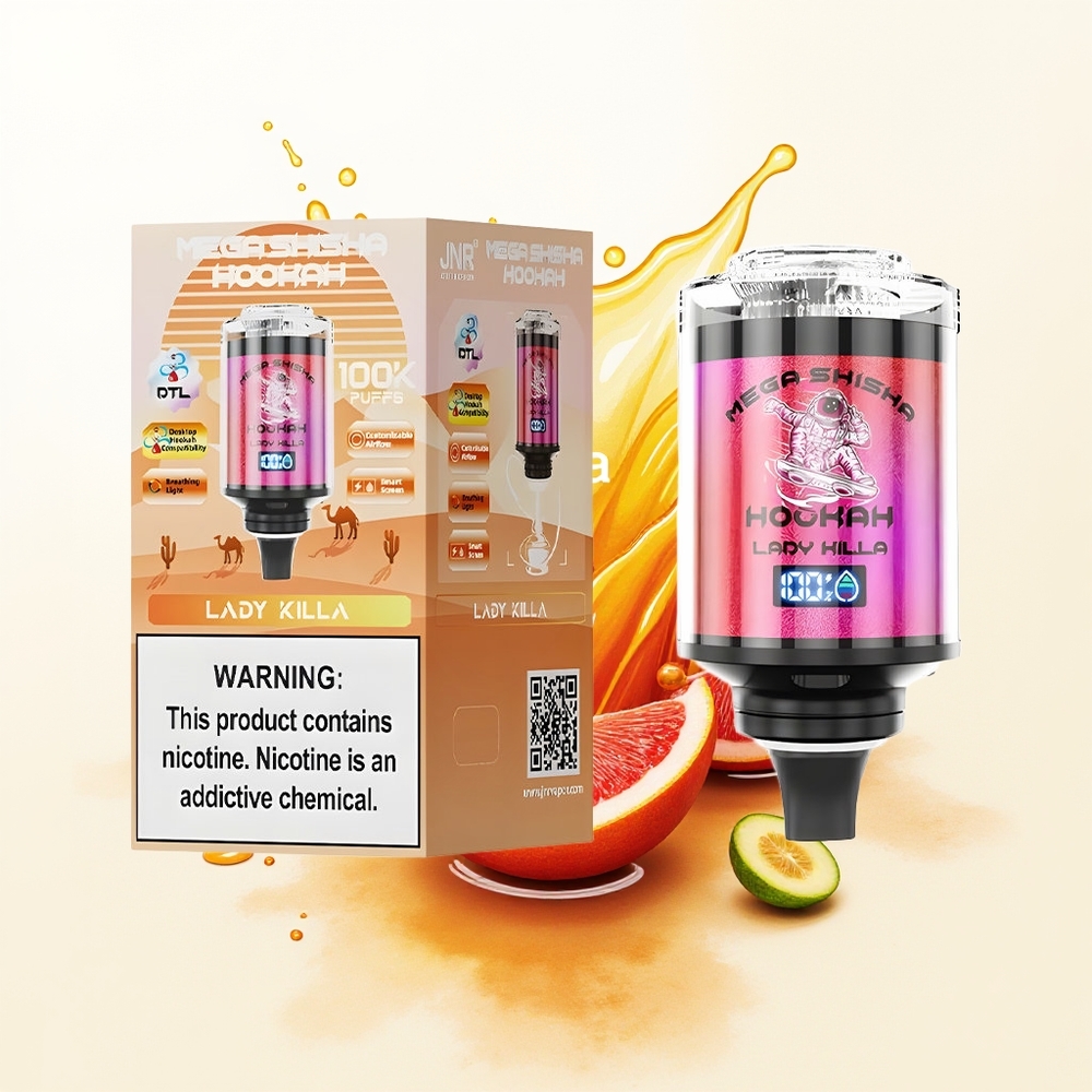 JNR Mega Shisha Hookah 100K Dama Zabójczyni 2200mAh Typ-C