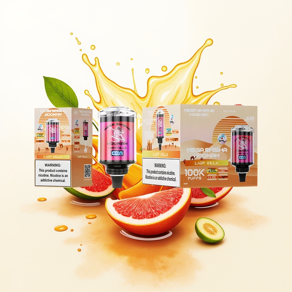 JNR Mega Shisha Hookah 100K Dama Zabójczyni 2200mAh Typ-C