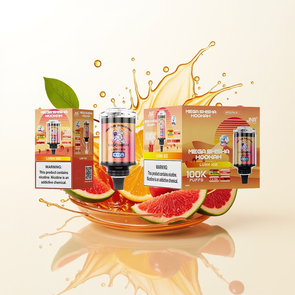 JNR Mega Shisha Hookah 100K Lodowy Smok z 2200mAh i 60ml Pojemnością