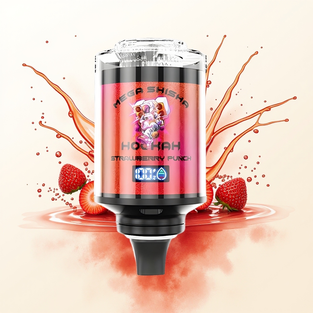 JNR Mega Shisha Hookah 100K Truskawkowa Moc 2200mAh 60ml