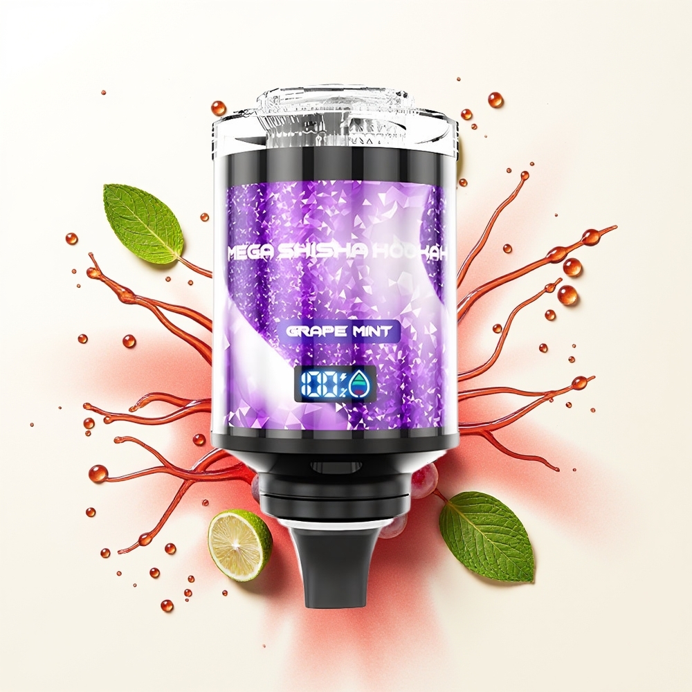 JNR Mega Shisha Hookah 100K Winogrono Mięta 2200mAh 60ml