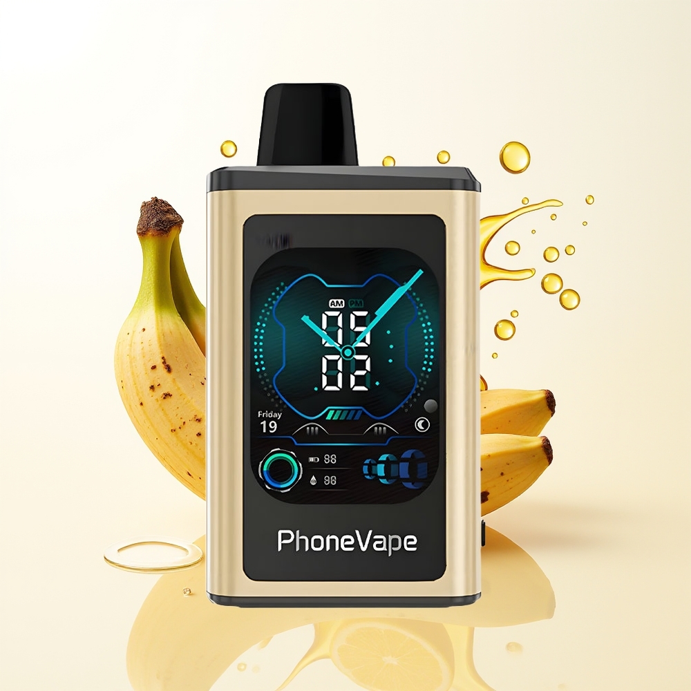 JNR PhoneVape 30000 Banana Lód z Turbo Trybem i Regulacją Powietrza