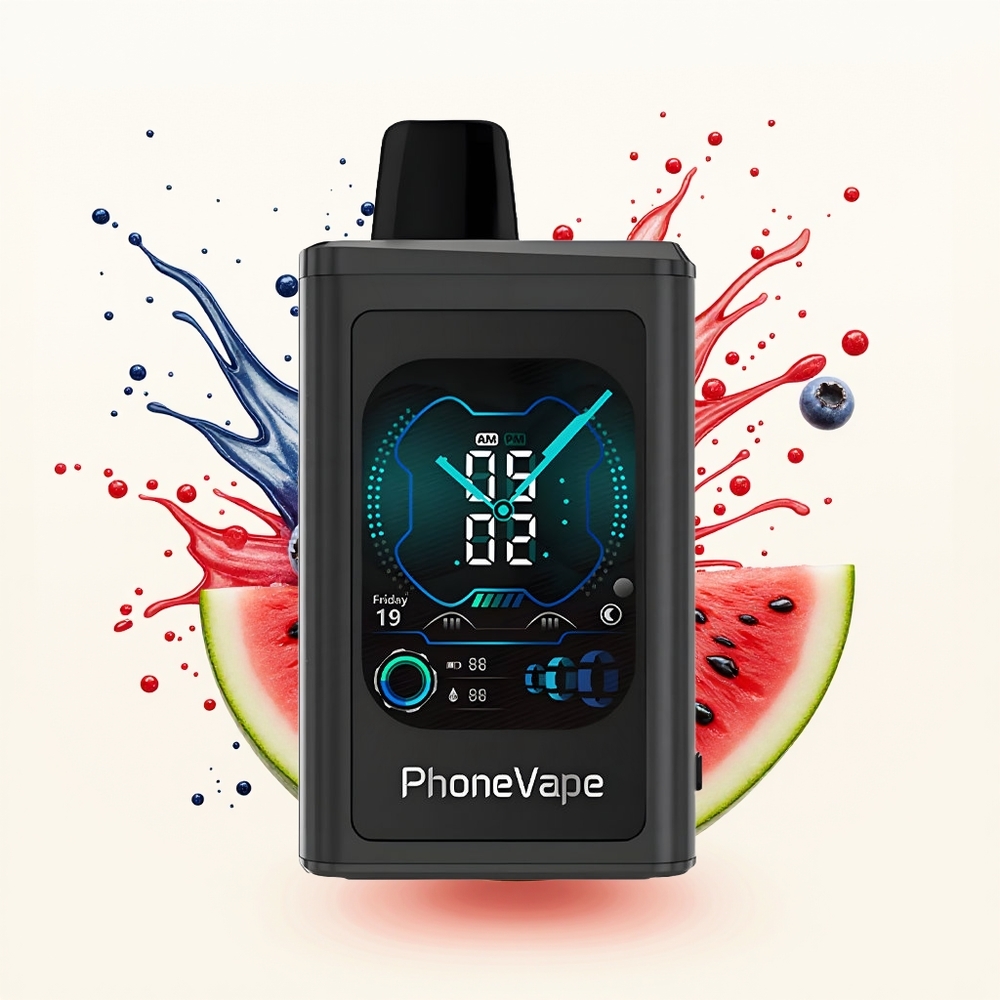 JNR PhoneVape 30000 Borówkowo-Arbuzowy z Funkcją Turbo i Ekranem Pełnym Wyświetlacza