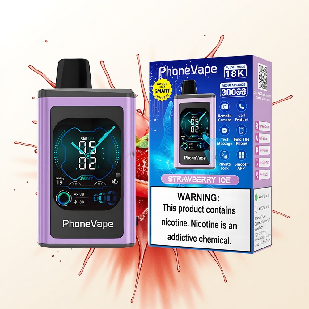 JNR PhoneVape 30000 Truskawkowe Lody z Turbo i Ekranem