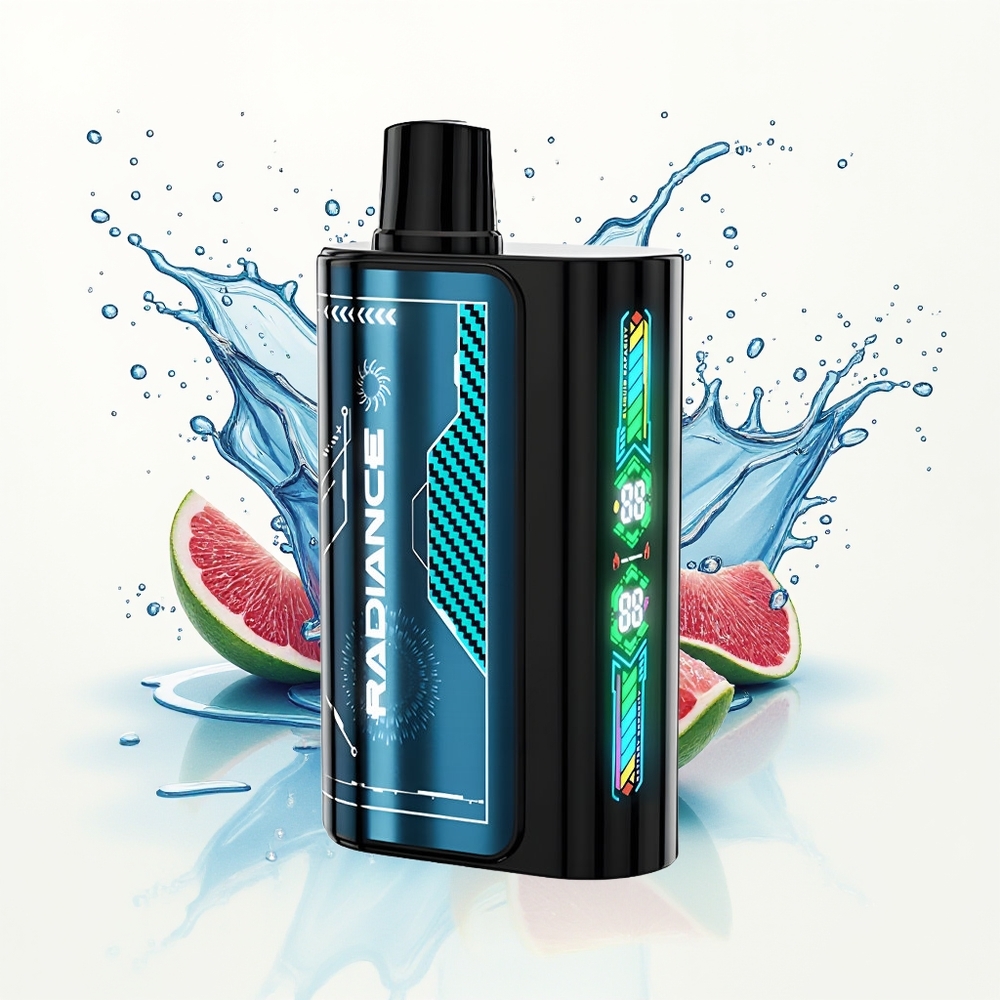 JNR Radiance 31000 Błękitna Malina Lód z Ekranem Animowanym i Podwójną Siatkową Cewką