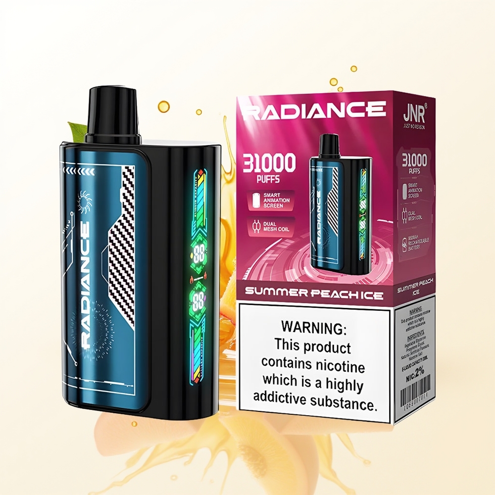 JNR Radiance 31000 Letni Brzoskwiniowy Lód z Podwójną Siatką i Ekranem Animacji
