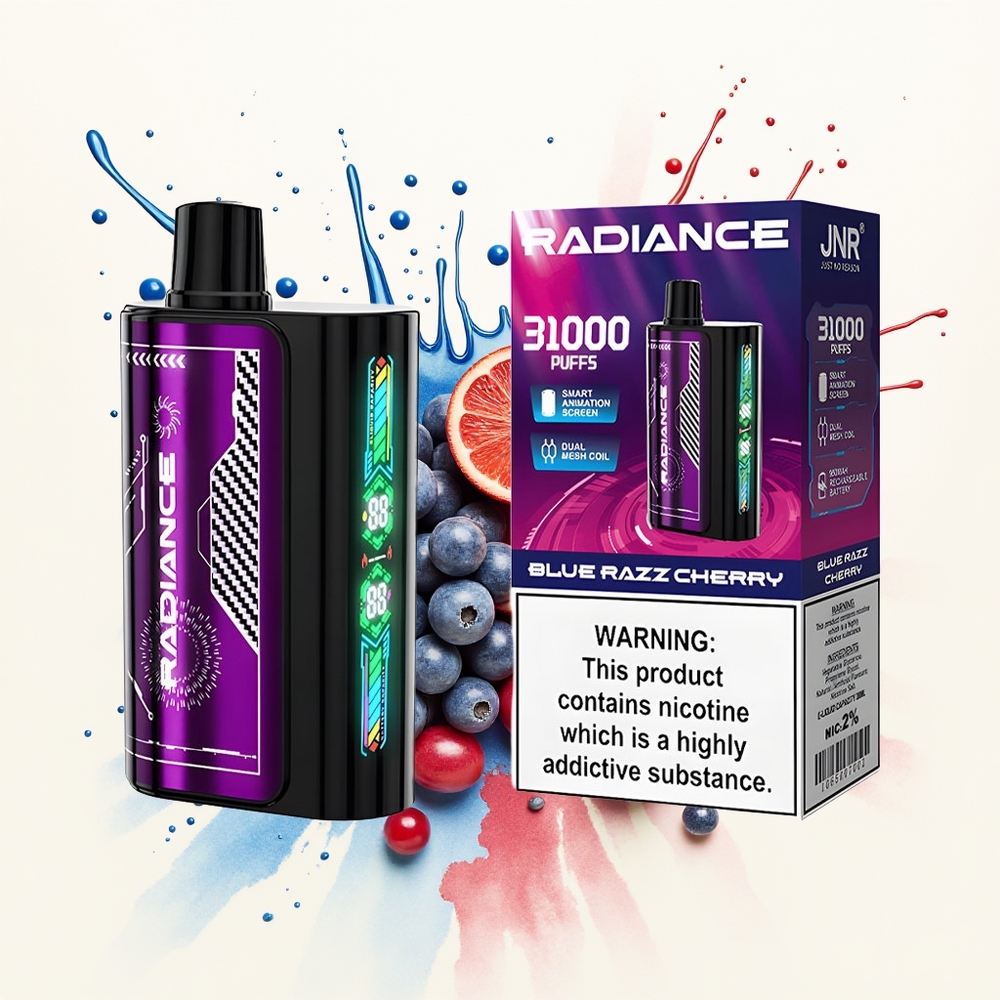 JNR Radiance 31000 Niebieska Malina Wiśnia z Dual Mesh i Typem-C