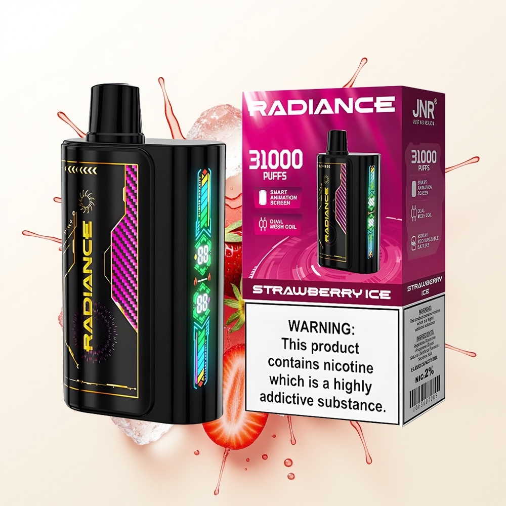JNR Radiance 31000 Truskawkowa Mgiełka z Dual Mesh i Typem-C