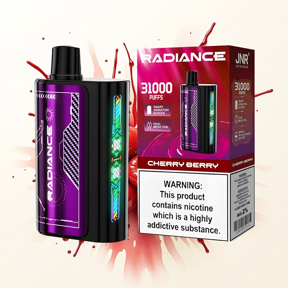 JNR Radiance 31000 Wiśnia Jagoda Podwójna Siatka Ekran Animacji