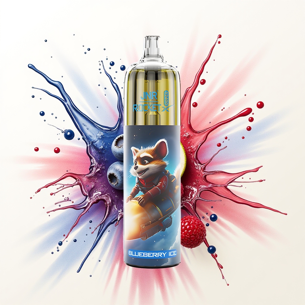 JNR Rocket-X 12400 Borówkowy Lód z Regulowanym Przepływem Powietrza i Ładowaniem Type-C