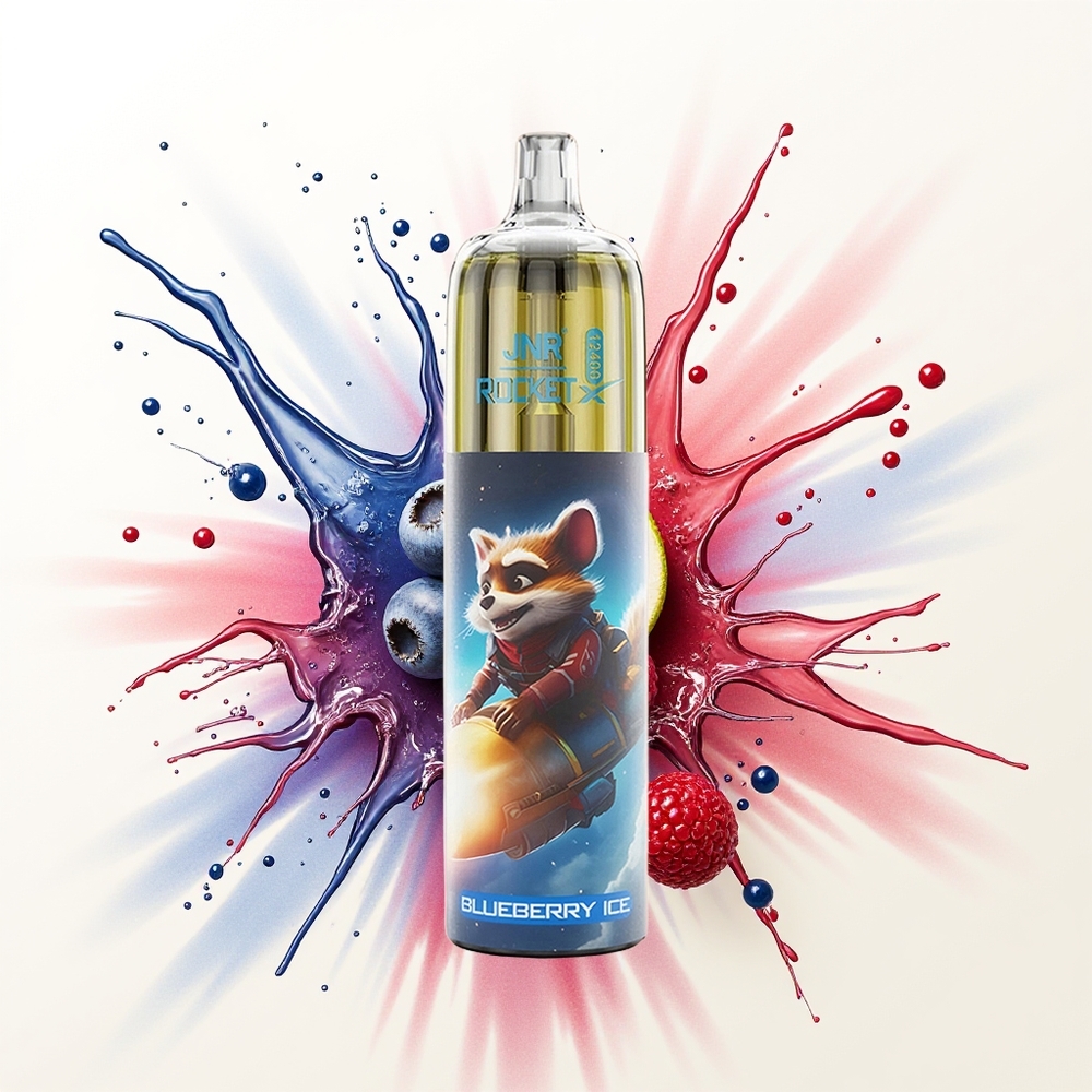 JNR Rocket-X 12400 Borówkowy Lód z Regulowanym Przepływem Powietrza i Ładowaniem Type-C