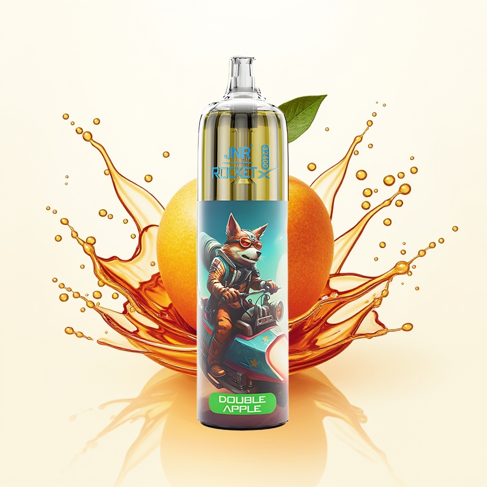 JNR Rocket-X 12400 Podwójne Jabłko z Regulowanym Przepływem Powietrza i Błyskami RGB