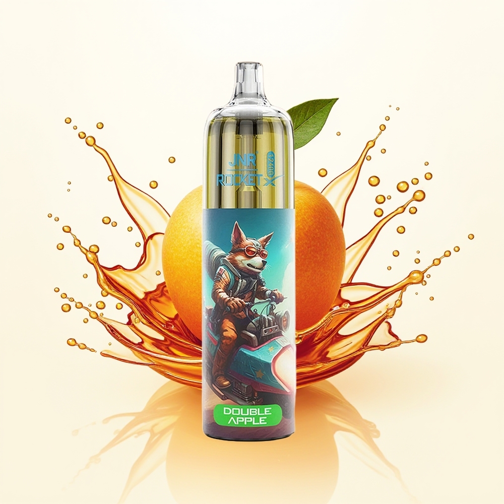 JNR Rocket-X 12400 Podwójne Jabłko z Regulowanym Przepływem Powietrza i Błyskami RGB