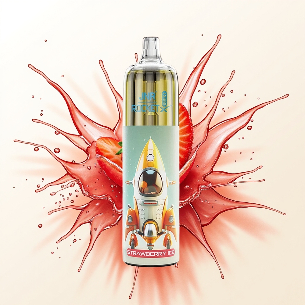 JNR Rocket-X 12400 Truskawkowy Lód z Regulacją Powietrza i Błyskami RGB