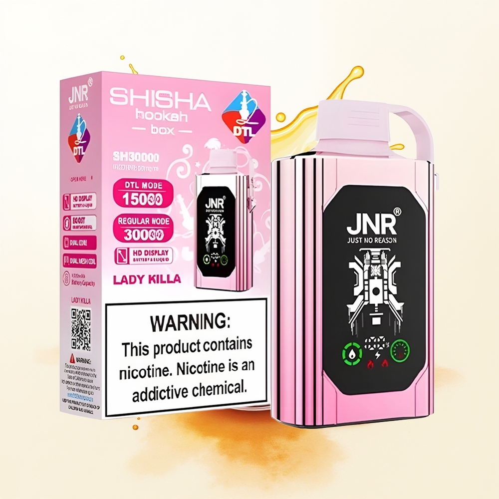 JNR Shisha Hookah Box 20500 Dama Zabójczyni HD Dual Mesh 25ml