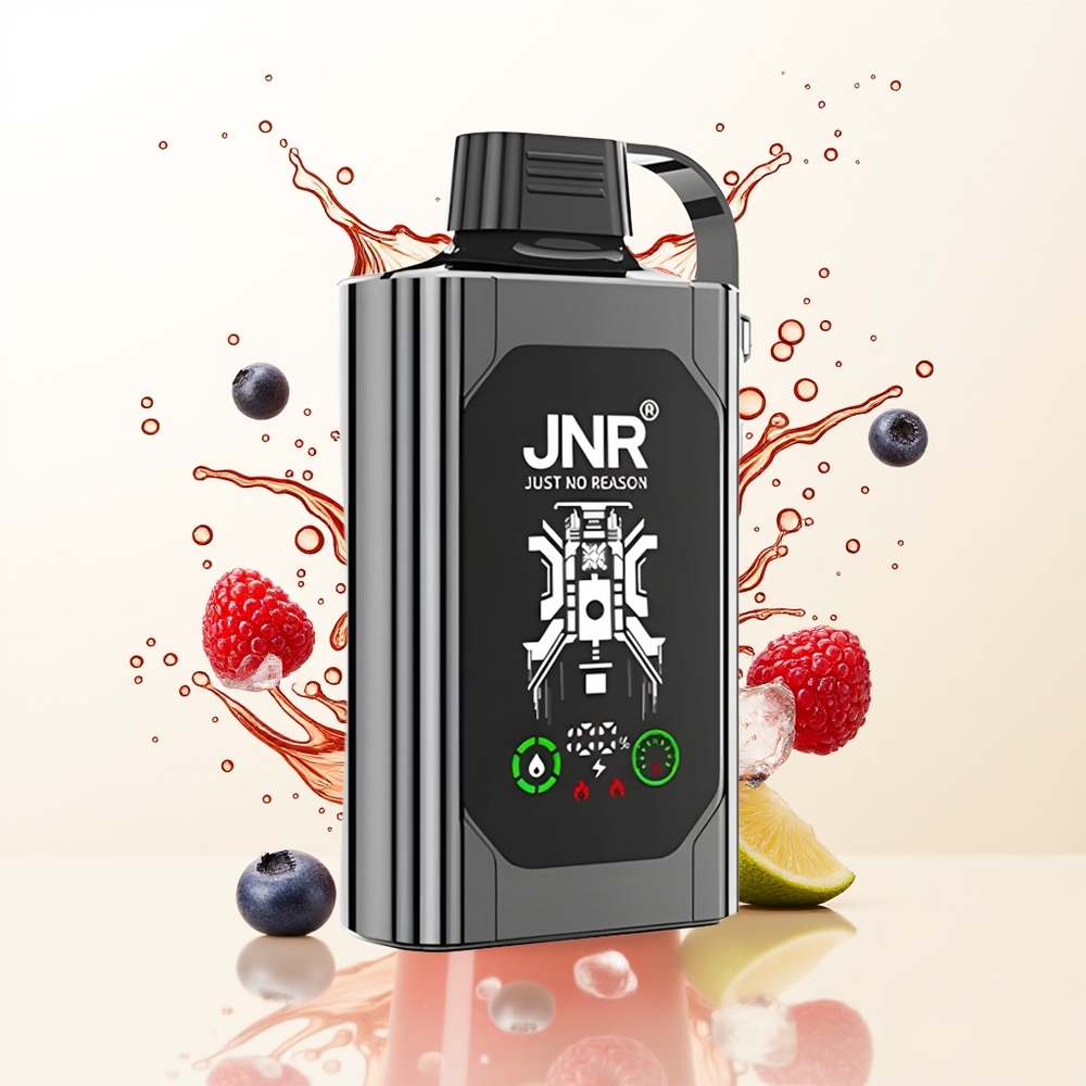 JNR Shisha Hookah Box 20500 Lodowy Koktajl Jagodowy z Podwójnym Mesh Coil i Quick Charge