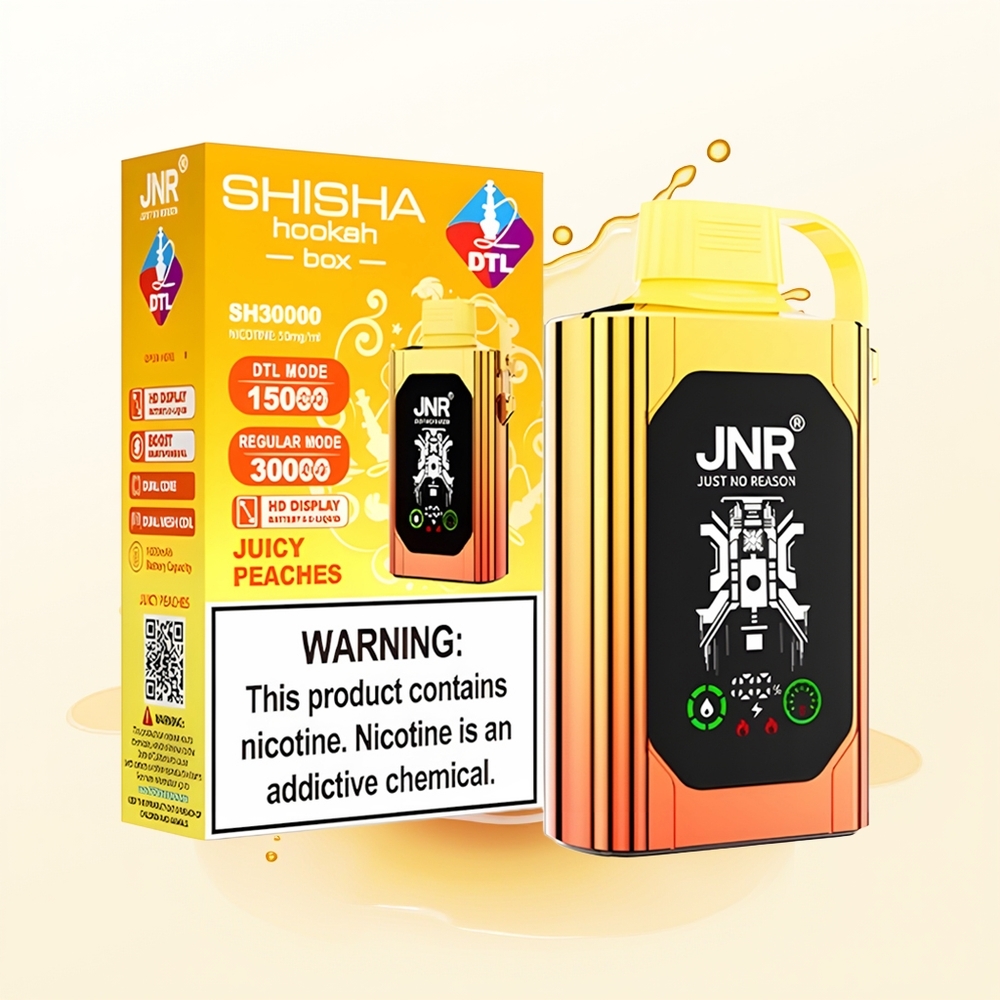 JNR Shisha Hookah Box 20500 Soczyste Brzoskwinie HD Podwójna Moc