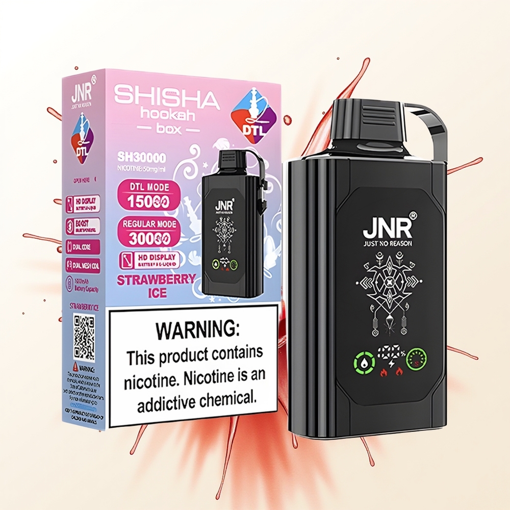 JNR Shisha Hookah Box 20500 Truskawkowy Lód HD Podwójna Siatka