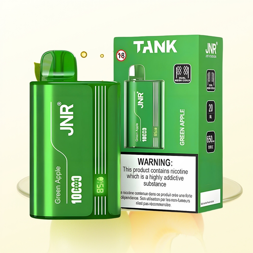 JNR Tank 10000 Zielone Jabłko Brzoskwinia Gruszka Dual Mesh Ładowanie Typ-C