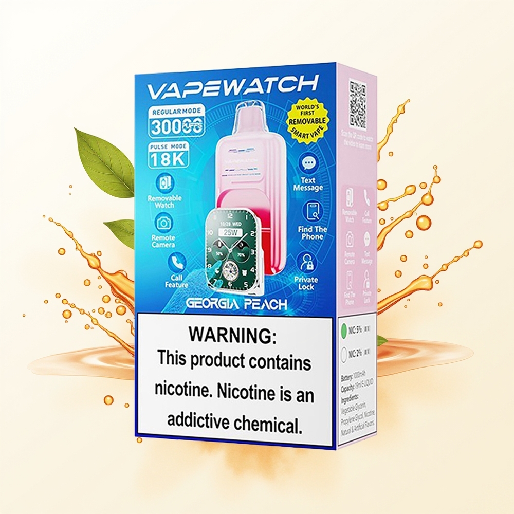 JNR VapeWatch 30000 Brzoskwiniowa Georgia Podwójna Siatka 19mL 1000mAh