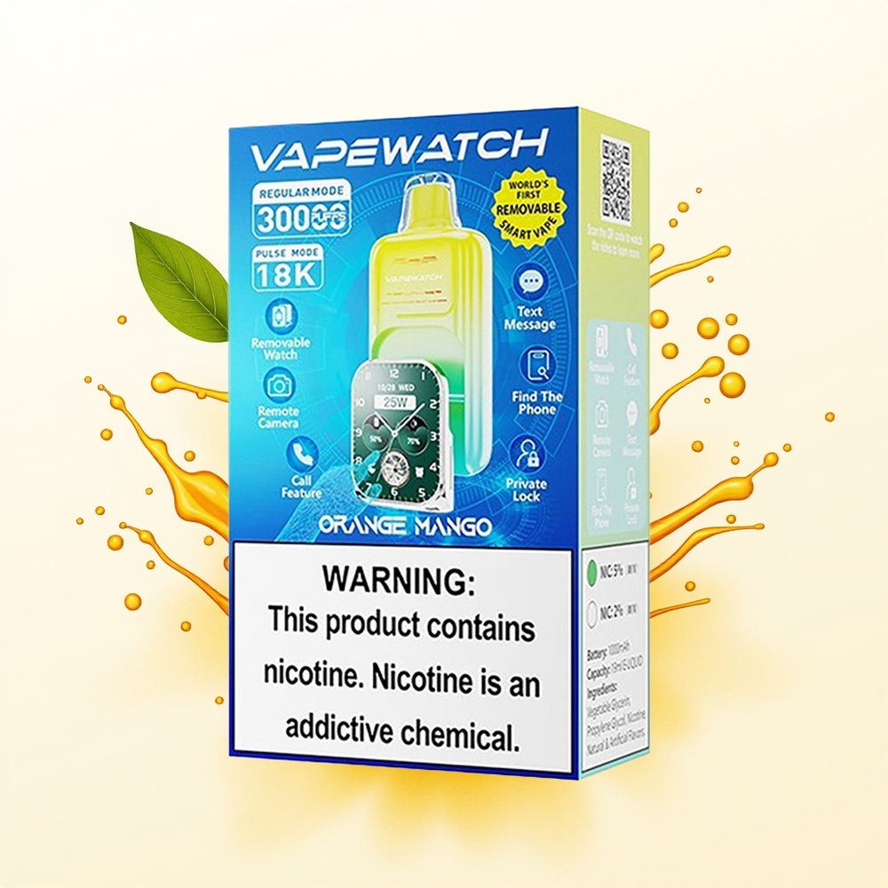 JNR VapeWatch 30000 Pomarańczowe Mango Dual Mesh 19mL 5%