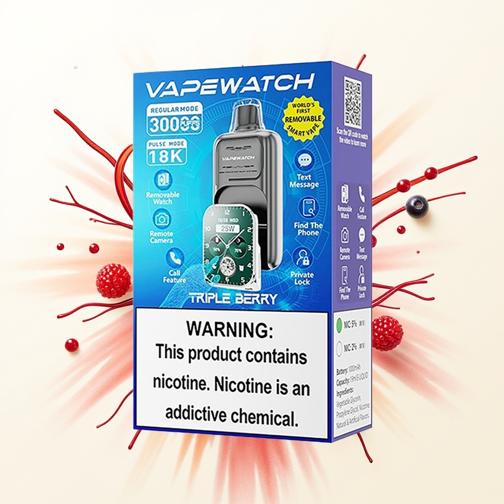 JNR VapeWatch 30000 Trójjagodowy Dual Mesh Ładowanie Type-C