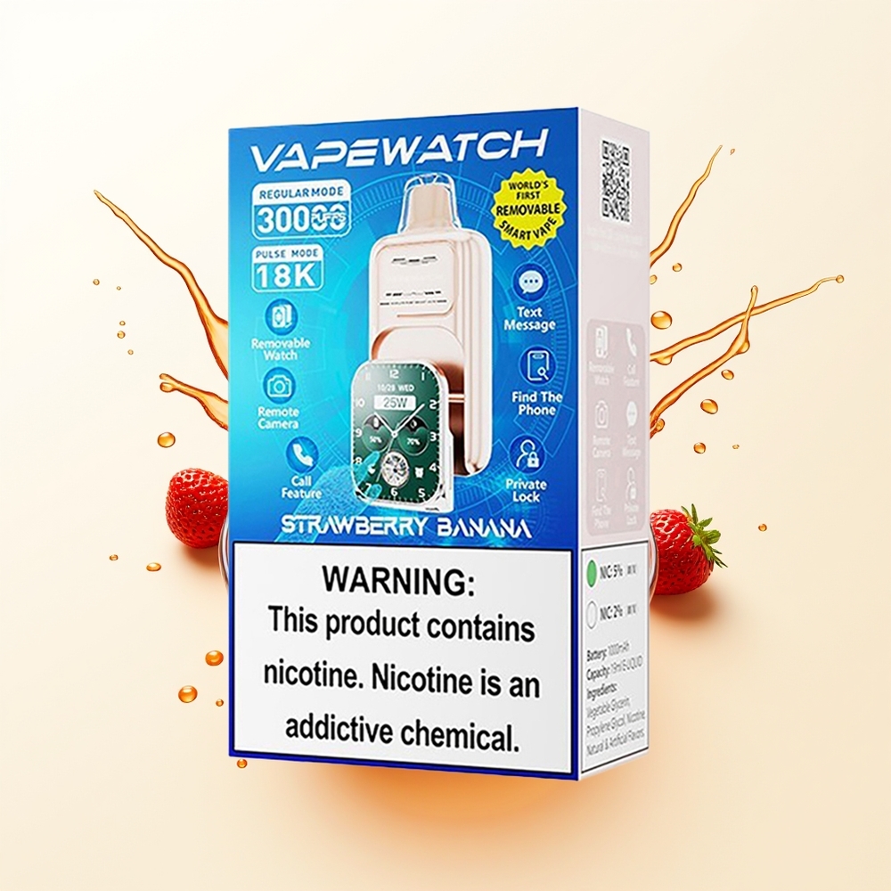 JNR VapeWatch 30000 Truskawkowo-Bananowy Dual Mesh 19mL