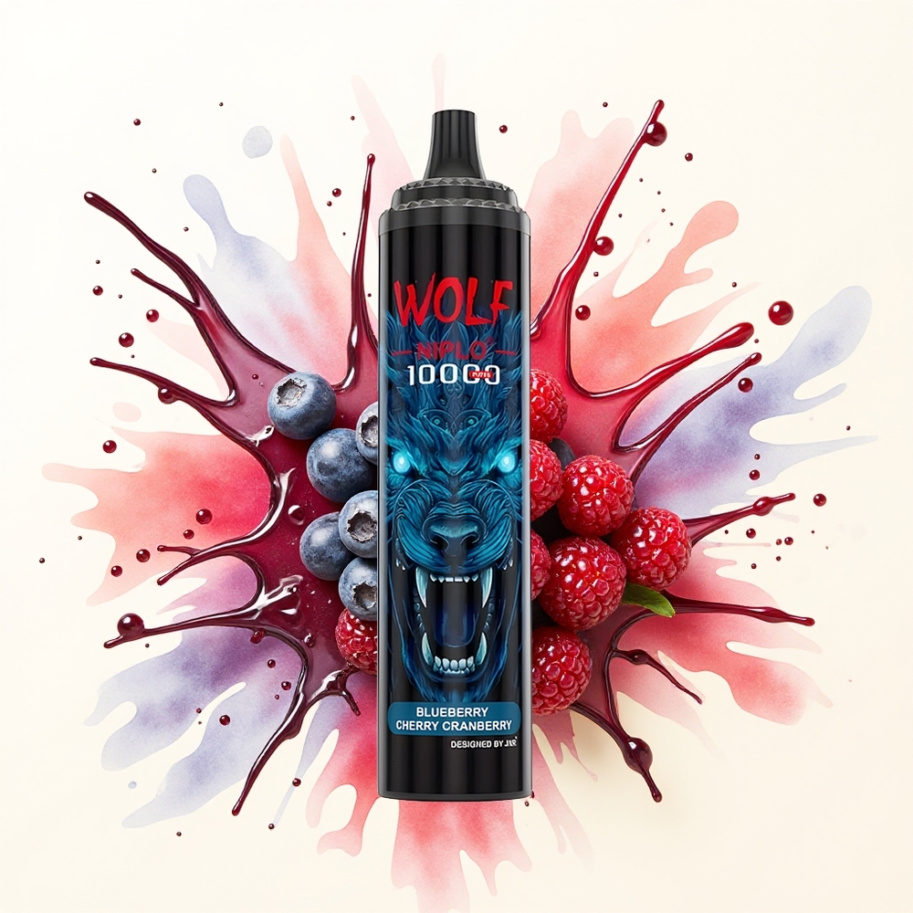 JNR Wolf Niplo 10000 Borówka Wiśnia Żurawina 20ml Type-C