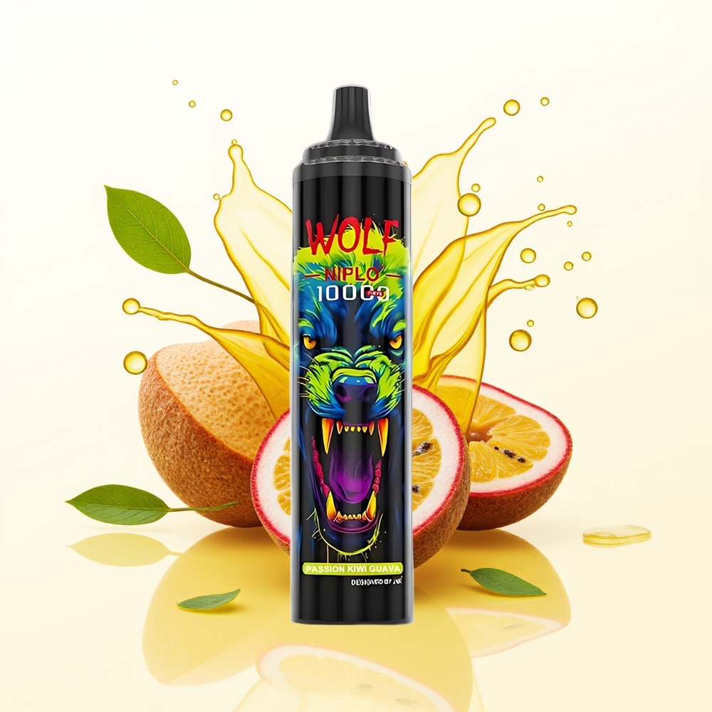 JNR Wolf Niplo 10000 Kiwi Guawa Pasja Mesh 20ml Typ-C