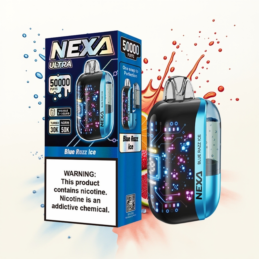NEXA Ultra 50000 Lodowy Malinowy Błysk z Ekranem 3D i Typem-C