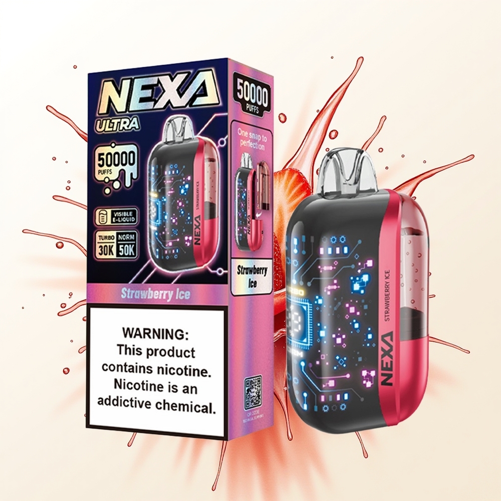 NEXA Ultra 50000 Truskawkowa Mrożona z Ekranem 3D i Typem-C