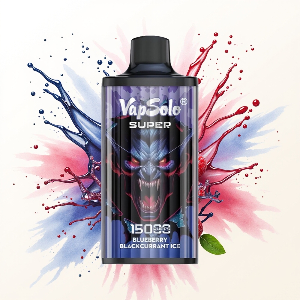 Vapsolo Super 15000 Lodowy Borówka Czarna z 40ml i Type-C