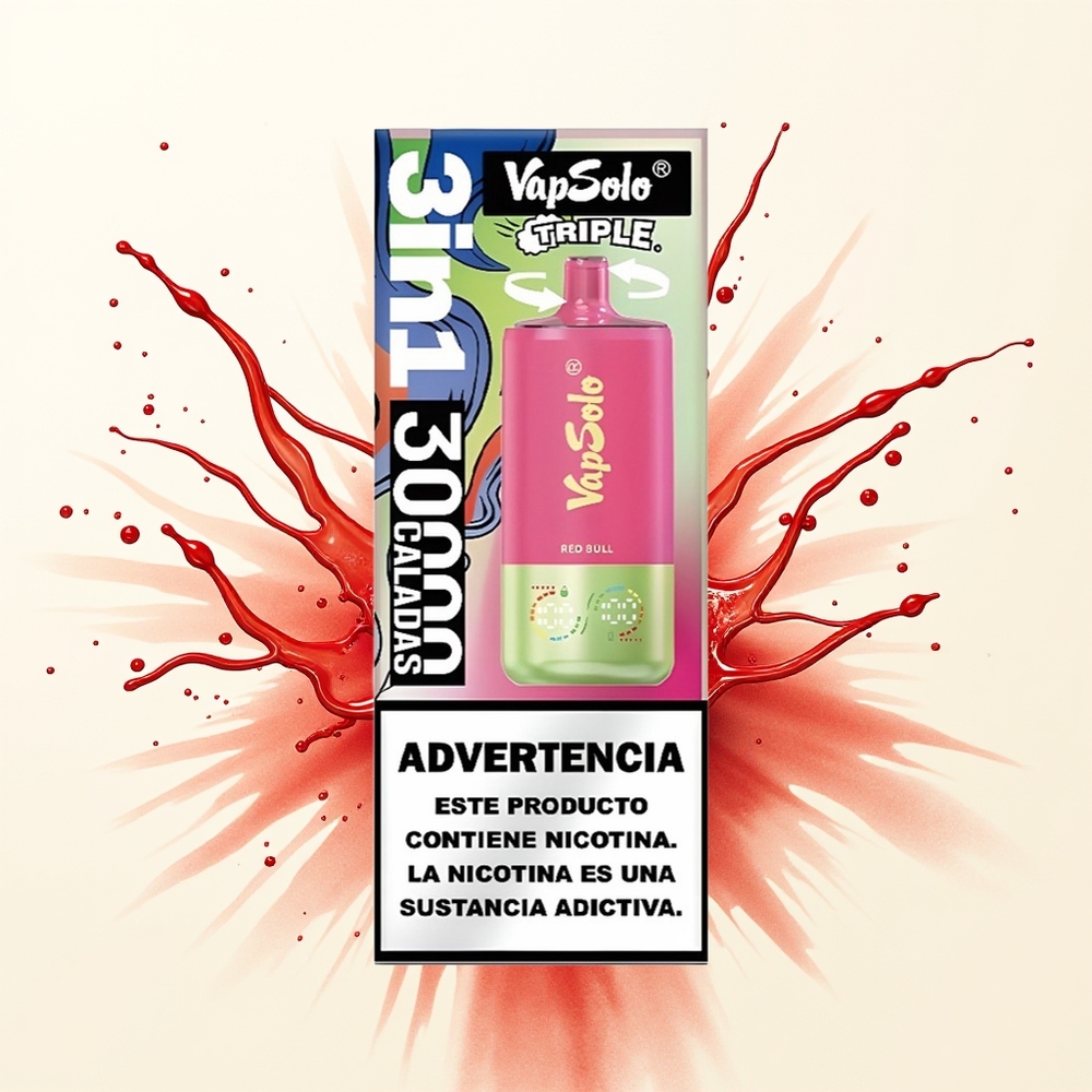 Vapsolo Triple 30000 Czerwony Byk Turbo 40ml Type-C