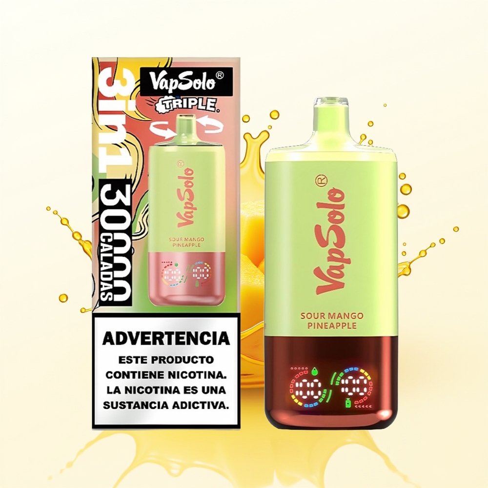 Vapsolo Triple 30000 Kwaśne Mango Ananas 40ml Type-C